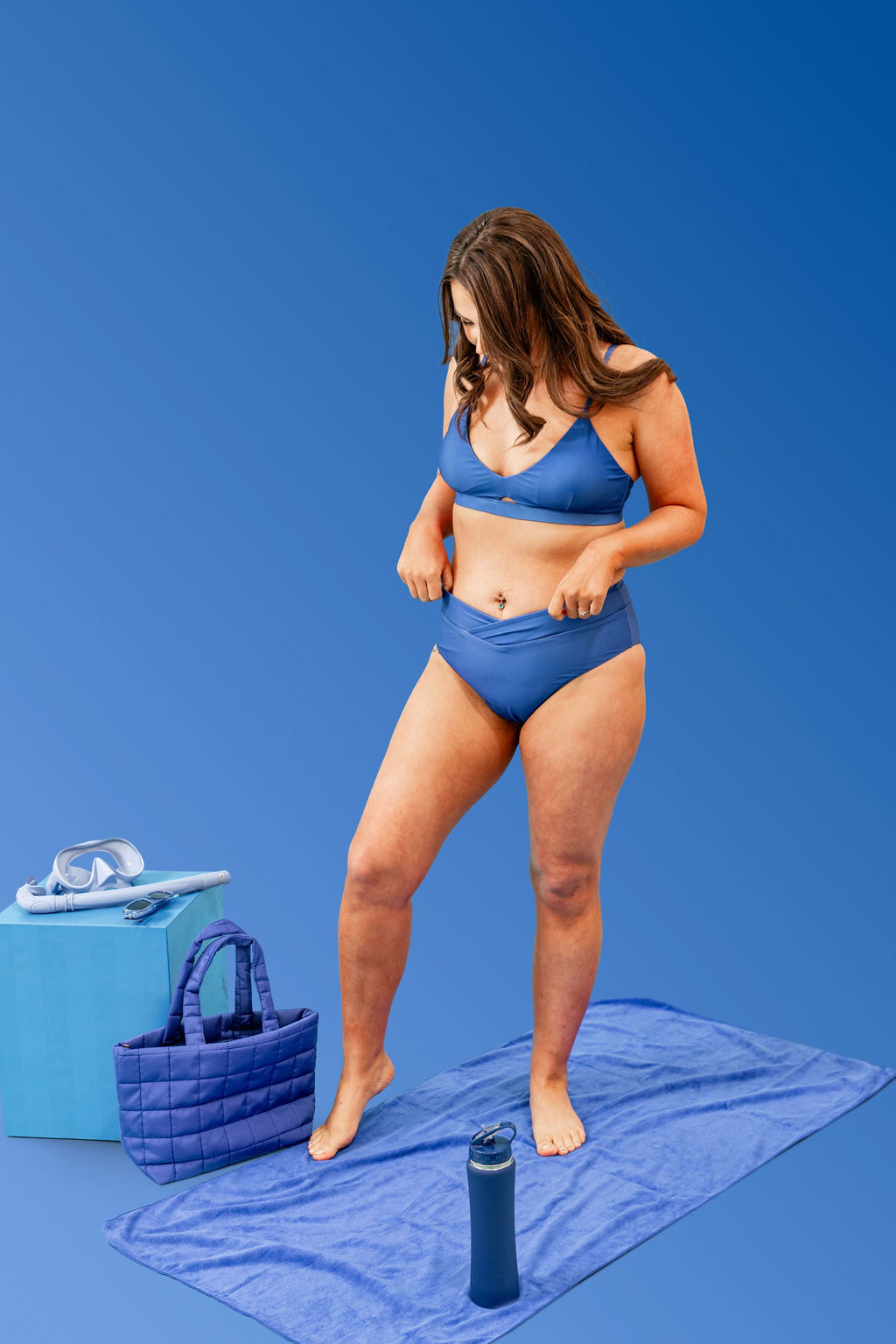 RISE Crossband High Waisted Bikini Bottoms