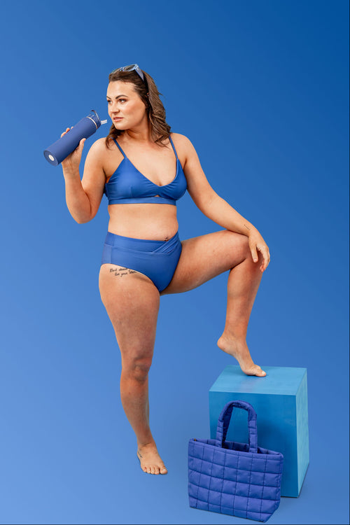 RISE Crossband High Waisted Bikini Bottoms